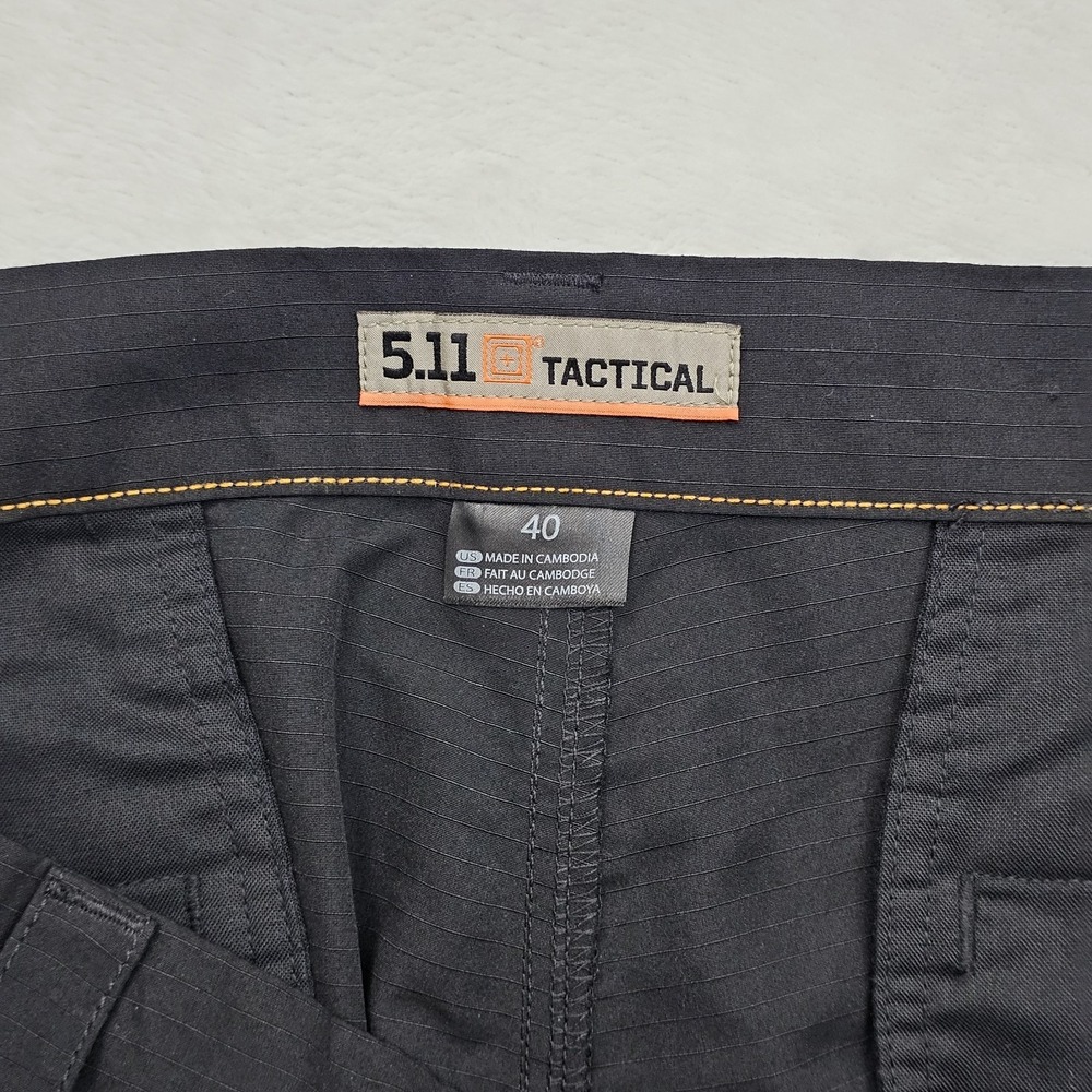 5.11 Tactical Mens 40W Fast-Tac Urban Black Shorts Ripstop Utility Hiking - Picture 4 of 12